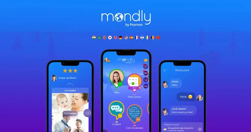 یادگیری زبان با mondly